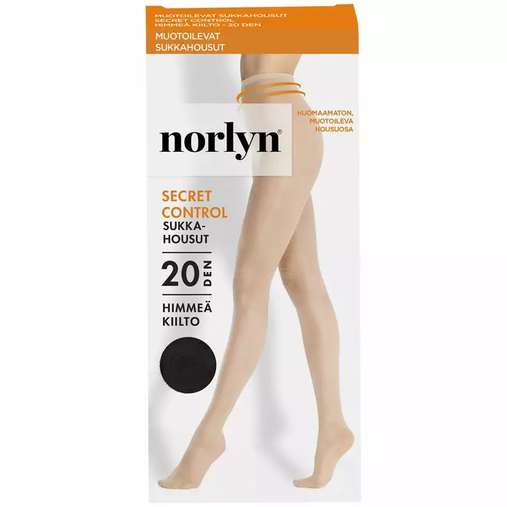 Norlyn Secret Control 20den sukkahousut musta 44-48 - Naisten sukat ja sukkahousut - 7028413006702 - 1