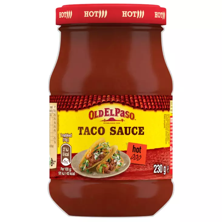 Old El Paso Taco kastike 230g hot - Texmex mausteet ja lisukkeet - 8410076410122 - 1