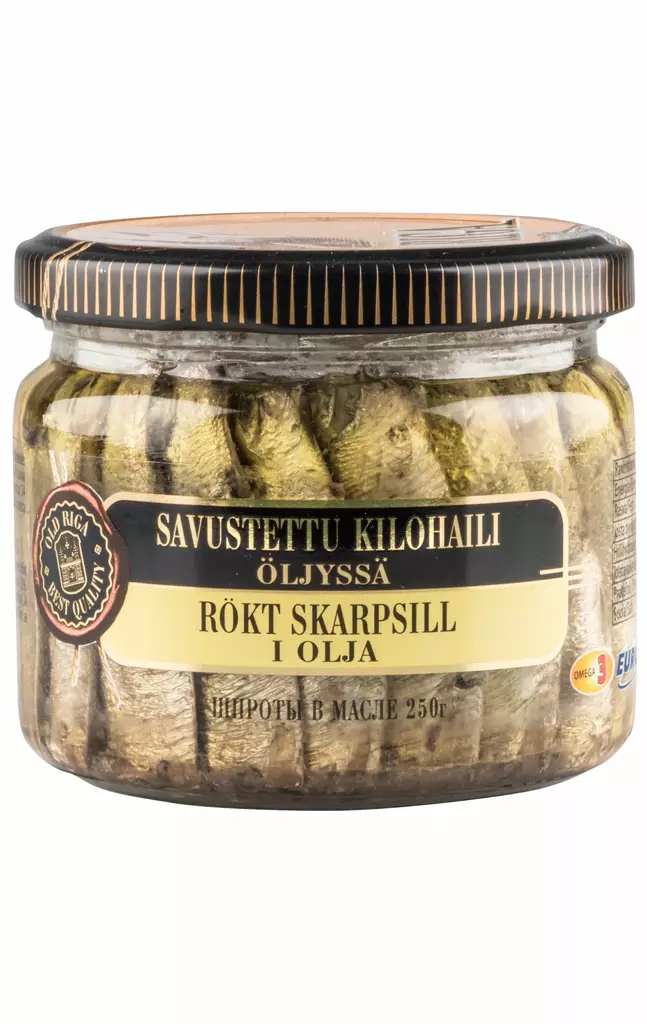 Old Riga Savustettu kilohaili öljyssä - Elintarvikkeet - 4751001585572 - 1