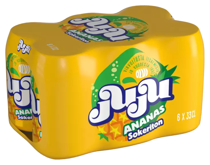 Olvi juju ananas sokeriton 6-pack - Virvoitusjuomat ja mixerit - 6419806045032 - 1