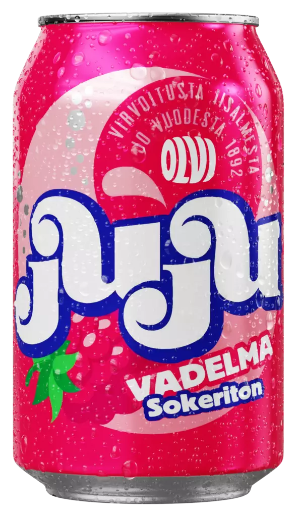 Olvi JuJu vadelma 0,33l/tölkki - Virvoitusjuomat ja mixerit - 6419800045052 - 1