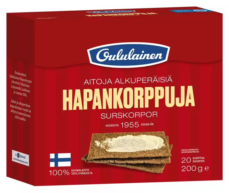 Oululainen Hapankorppu 200g - Kuivaleivät ja korput - 6411402975102 - 1