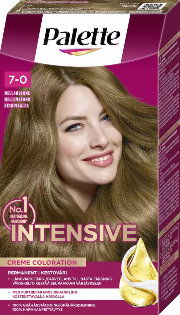 Palette 7-0 Midway Blonde kestoväri - Hiusvärit - 7332531123082 - 1