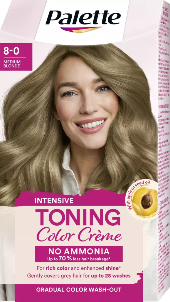 Palette kevytväri 8-0 Medium Blonde - Hiusvärit - 7332531120142 - 1