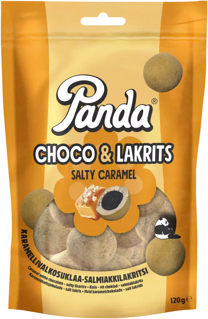 Panda choco lakrits salty caramel 120g - Suklaat - 6412500032902 - 1