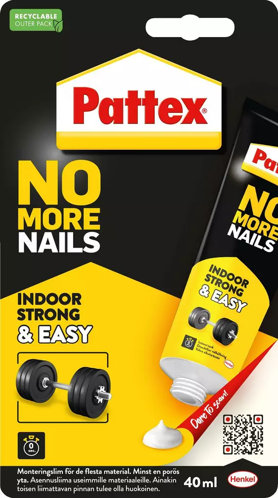 Pattex no more nails 40ml - Liimamassat ja asennusliimat - 7332531011242 - 1