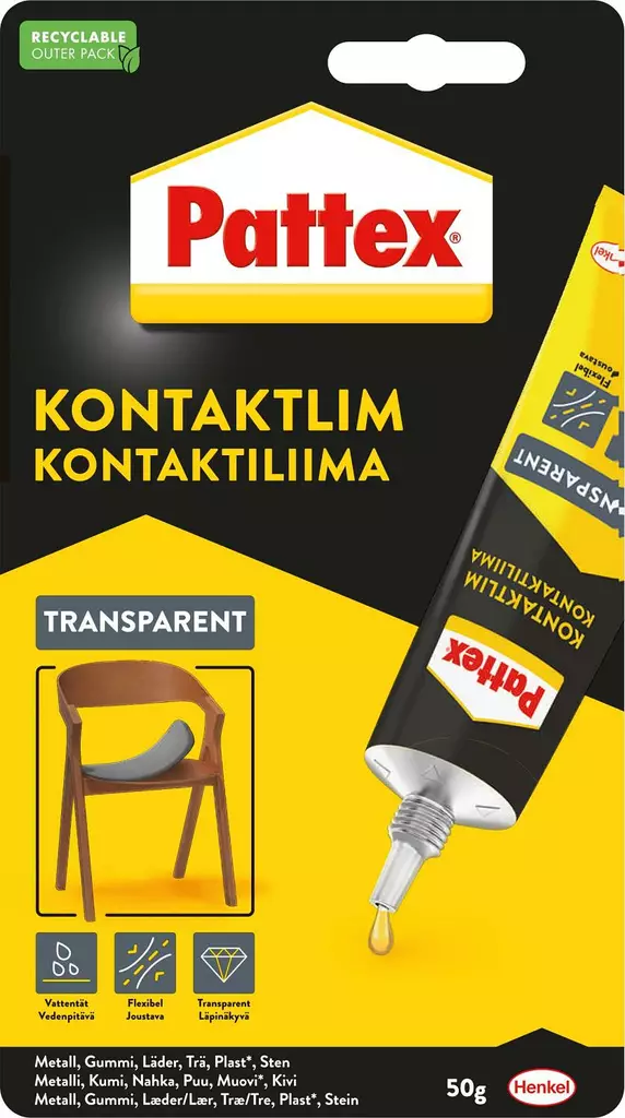 Pattex transparent kontaktiliima 50g - Muut liimat - 4015000402842 - 1