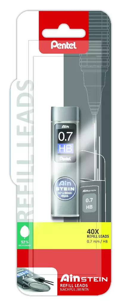 Pentel Irtolyijy AinStein 0.7 HB KP - Lyijykynät ja lyijyt - 5011433141302 - 1