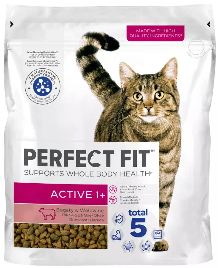 Perfect Fit Active 1+ Härkää 750g - Kissan kuivaruoat - 5900951307782 - 1