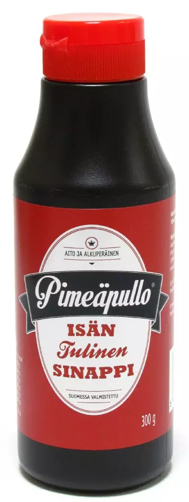 Pimeäpullo isän tulinen sinappi 300g - Majoneesit,maustekastikkeet ja tahnat - 6418795101002 - 1