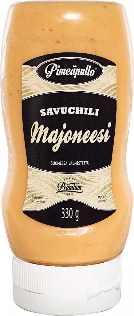 Pimeäpullo Savuchili majoneesi 330g - Majoneesit,maustekastikkeet ja tahnat - 6418795100852 - 1