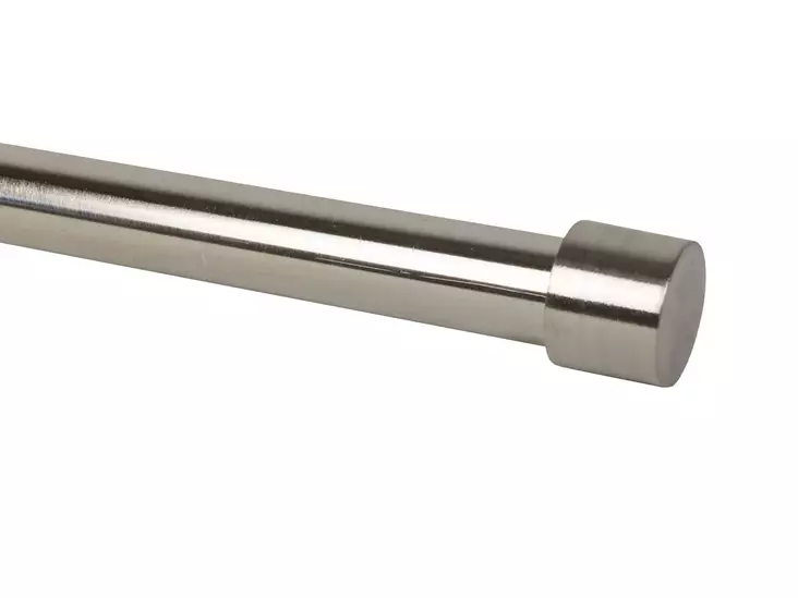 Pisla Daisy verhotanko teräs / harjattu nikkeli 120-210 cm / Ø 16-19 mm - Verhotangot ja verhotarvikkeet - 6414675145562 - 1