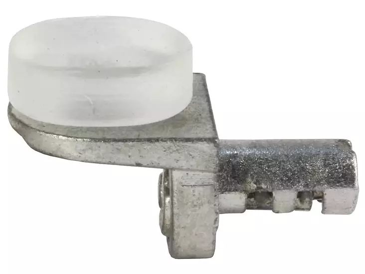 Pisla lasihyllynkannatin 5mm 4kpl - Kalustehelat - 6414675051382 - 1