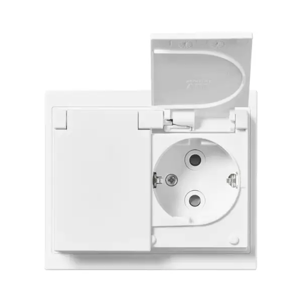 Pistorasia Impressivo 2-os IP44 302EK-84P valkoinen - Pistorasiat - 6418677333712 - 1