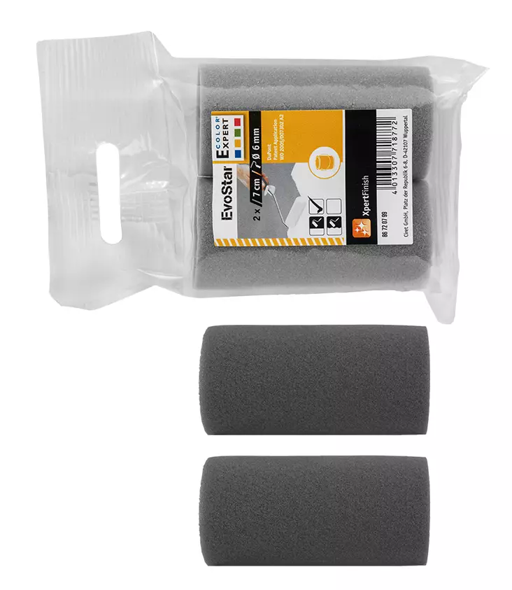 Pistotela vaahtomuovi 70mm kovera 2kpl - Maalaustelatelat ja jatkovarret - 4013307718772 - 1