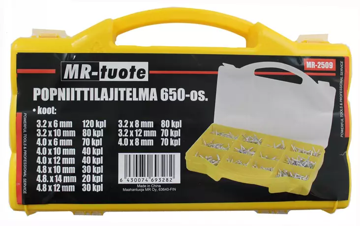 Popniittilajitelma 650-os. - Niitit ja hakaset - 6430074693282 - 1