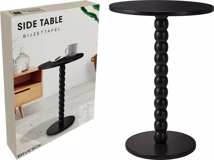 Pöytä musta Helmijalka 35x50cm - Pienkalusteet - 8721037914802 - 1