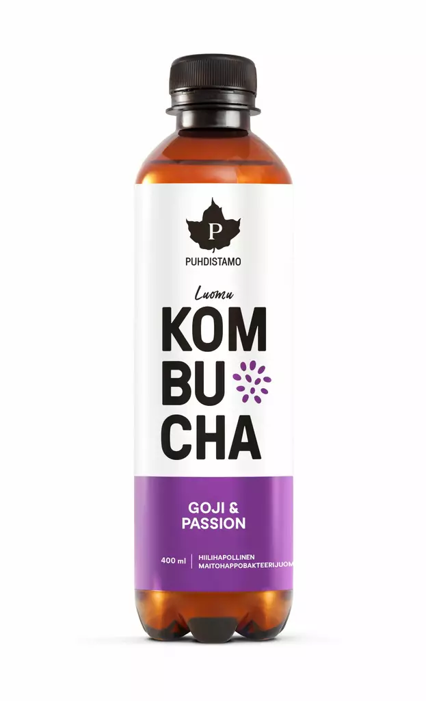 Puhdistamo Kombucha Goji+Passion Luomu 400ml - Virvoitusjuomat ja mixerit - 6430039226012 - 1