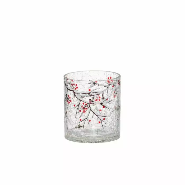 Punatulkku Lasilyhty 10cm - Joulukoristeet - 6410416391502 - 1