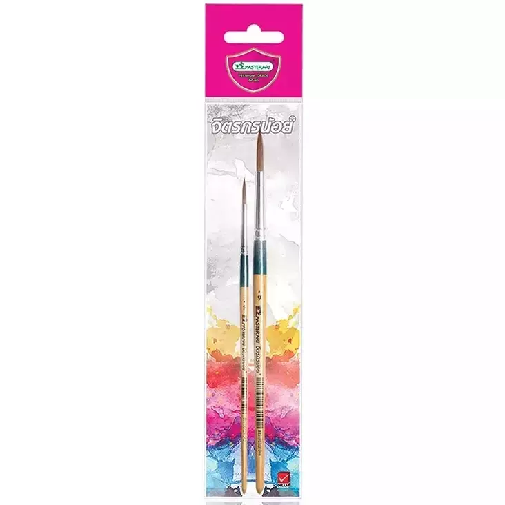 Pyöreät siveltimet 2kpl - Muut askartelutarvikkeet - 8851907098742 - 1