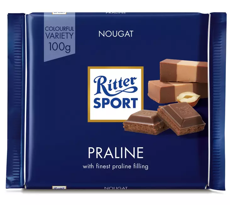 Ritter sport praline 100g - Suklaat - 4000417026002 - 1