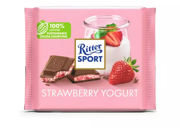 Ritter sport strawberry yoghurt 100g - Suklaat - 4000417237002 - 1