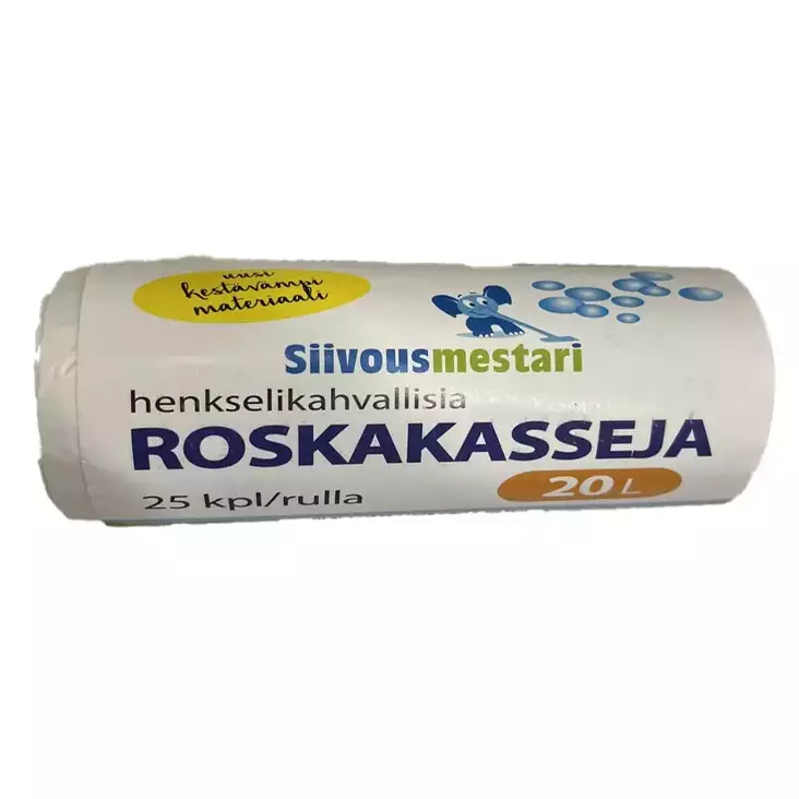 Roskapussi 20L 25/rulla henkselikavallis - Roskapussit - 6438159058322 - 1