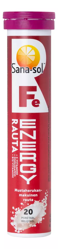 Sana-sol poretabletti fe-energy - Vitamiinit ja mineraalit - 5702071388012 - 1