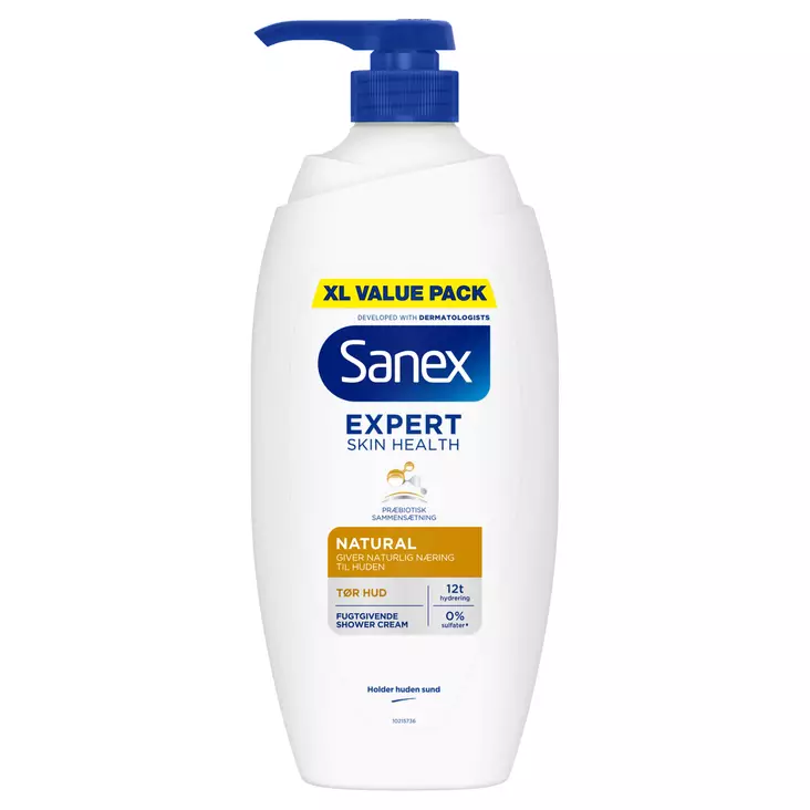 Sanex Suihkusaippua 750ml Natural - Ihokarvanpoisto ja parranajo - 8718951539822 - 1