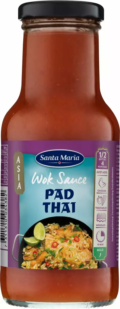 Santa maria Asian Wok pad thai 250ml - Majoneesit,maustekastikkeet ja tahnat - 7311310034382 - 1