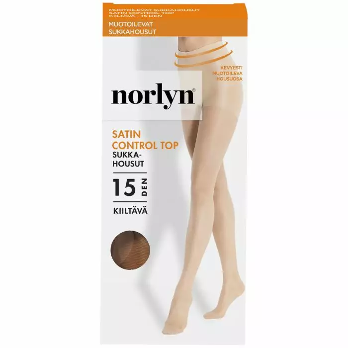 Norlyn satin control top 15den sukkahousut ivory 36-40 - Naisten sukat ja sukkahousut - 7028413006542 - 1