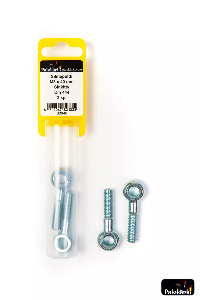 Silmäpultti M8 x 40 mm sinkitty 2kpl - Muut pienrautatarvikkeet - 8712067821222 - 1