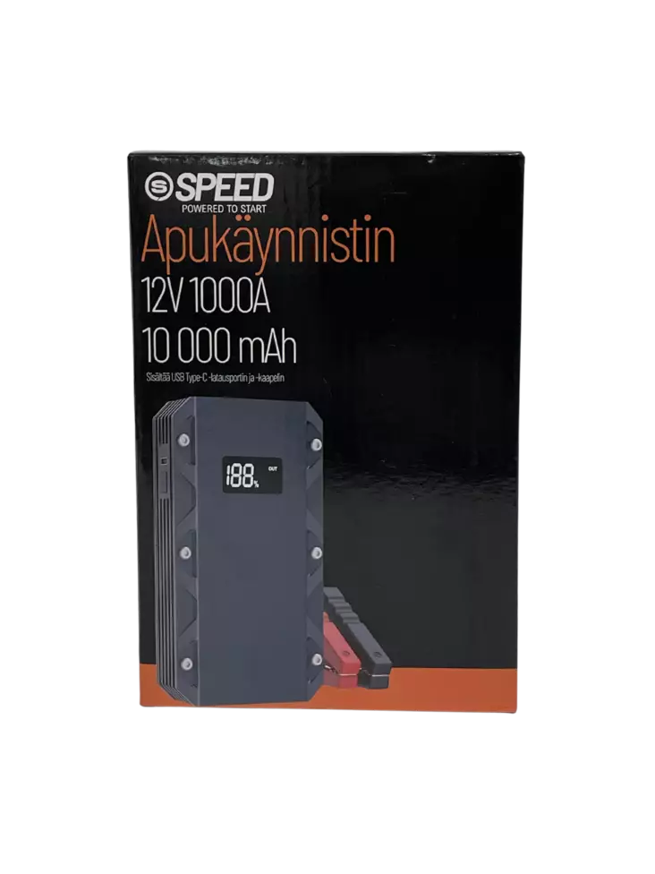 Speed apukäynnistin 12v 1000A 10000mAh - Apukäynnistimet ja käynnistyskaapelit - 6438168118802 - 1