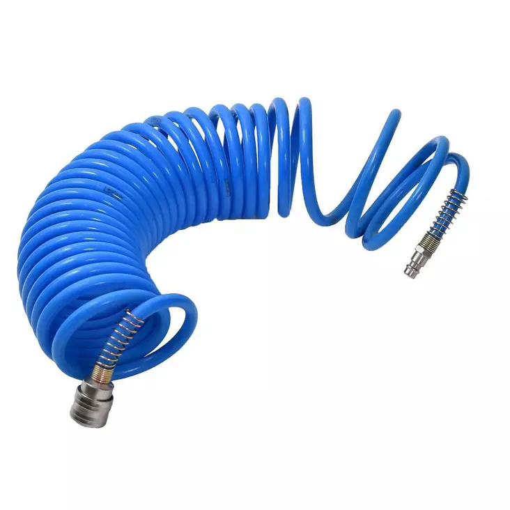 Spiraalipaineilmaletku 7.5mx6mm liittimillä - Paineilmatarvikkeet - 6438152030882 - 1