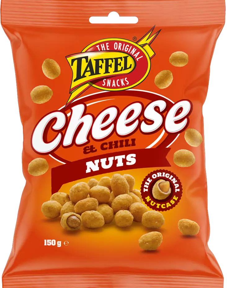 Taffel pähkinä Cheese&Chili Nuts 150g - Sipsit, snacksit ja pähkinät - 6410381092152 - 1