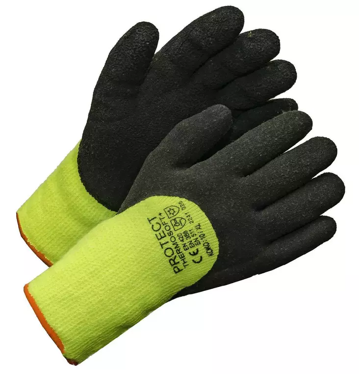 THERMO SOFT+ Pehmeä latexsormikas, thermovuoraus, 3/4 pinnoitettu, koko 8 - Työkäsineet - 6419746108972 - 1