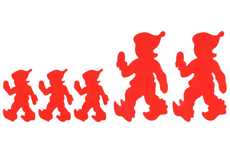 Tonttuperhe 2 isoa +3pientä - Joulukoristeet - 6410410107772 - 1