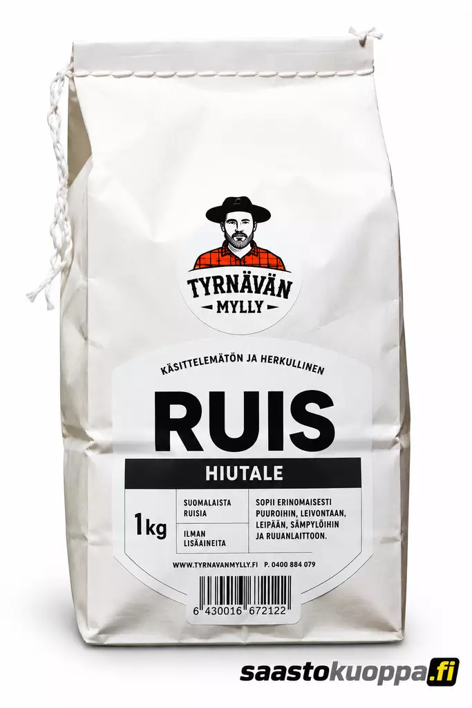 Tyrnävän mylly ruishiutale 1kg - Muut hiutaleet - 6430016672122 - 1