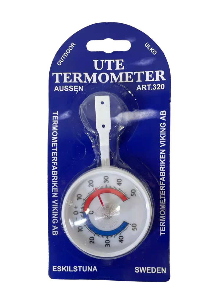 Ulkolämpömittari pyöreä 7,5cm - Lämpömittarit - 7316040003202 - 1