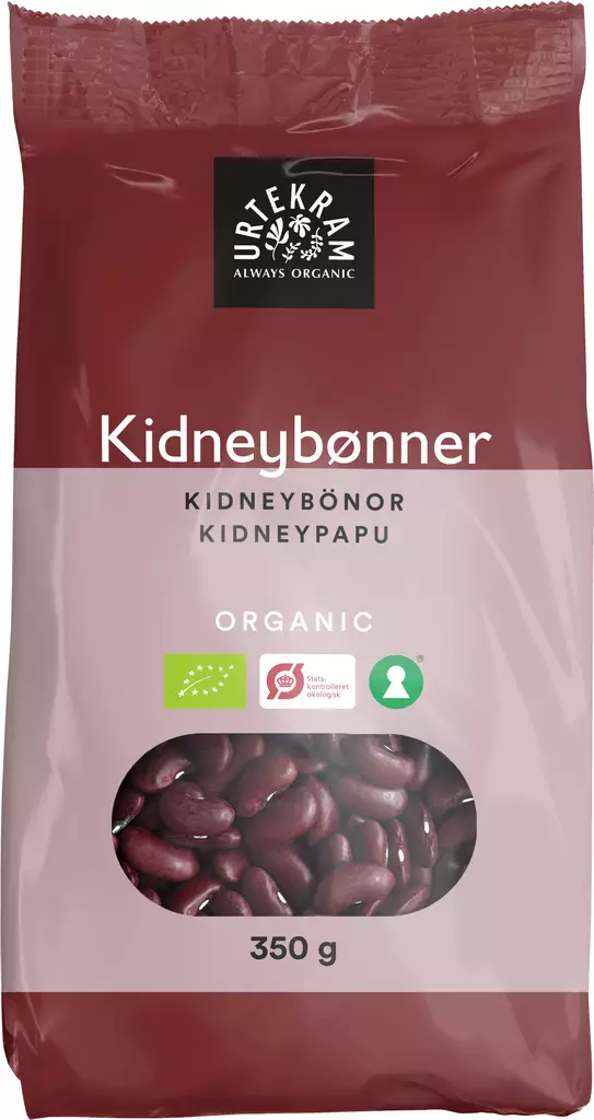 URTEKRAM PUNAINEN KIDNEYPAPU 350 G - Kissat - 5765228132562 - 1