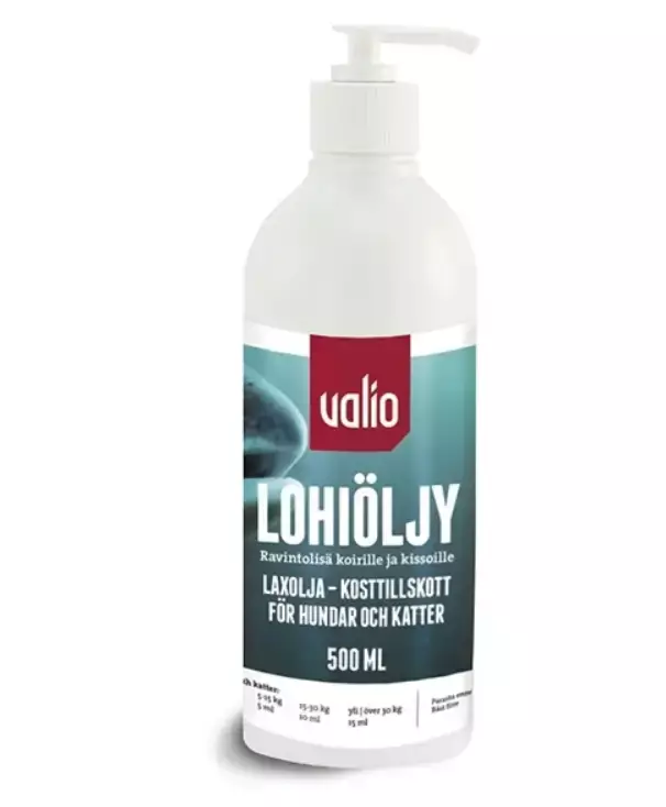 Valio Lohiöljy 500ml - Koiran märkäruoat - 6438347016172 - 1