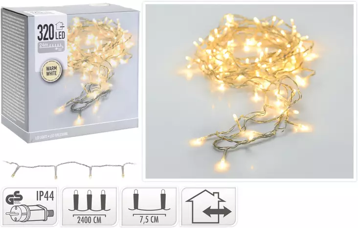 Valosarja led 320 lämmin valkoinen IP44 - Jouluvalot - 8719202259452 - 1
