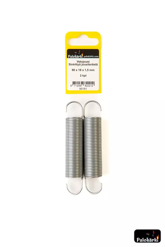 Vetojousi sinkittyä jousiterästä 90x18x1,5mm 2kpl - Muut kiinnitystarvikkeet ja lajitelmat - 8712067822212 - 1