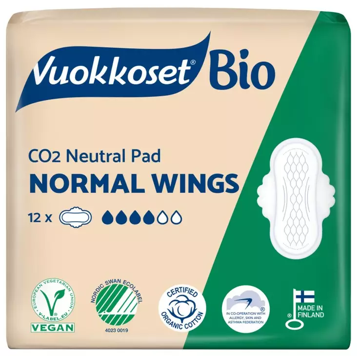 VUOKKOSET 100% BIO WINGS NORMAL 12 - Hiustenhoito ja hiuskoristeet - 6414100895802 - 1