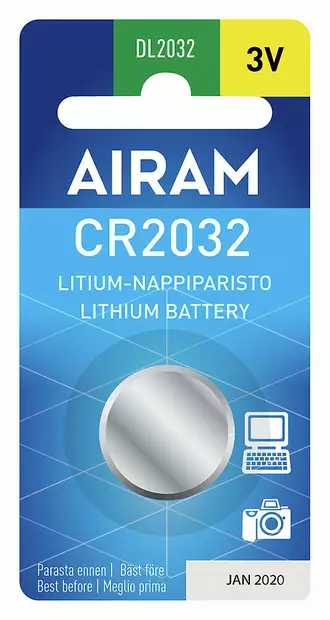 Airam litiumparisto CR2032 3V - Nappiparistot - 6435200138163 - 2