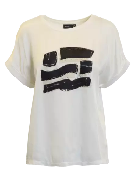 Brandtex pusero kerma/printti edessä M - Naisten paidat ja puserot - 5713242171593 - 1