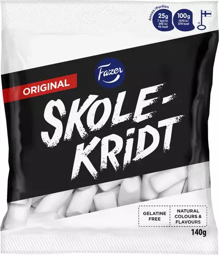 Fazer Skole kridt 140g - Karkit - 6411401038723 - 1