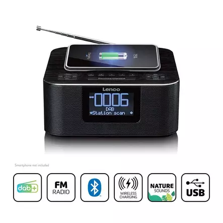 Kelloradio stereo dab+/fm bluetooth - Radiot, soittimet ja radiopuhelimet - 8711902073253 - 1