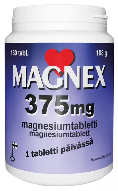 Magnex 375 mg 180kpl - Vitamiinit ja mineraalit - 6410530032763 - 1