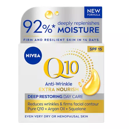 NIVEA Q10 Anti-Wrinkle Extra Nourish Deep Restoring Day Cream SK15 päivävoide 50ml - Päivävoiteet - 9005800319223 - 2